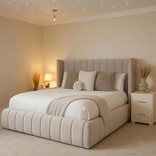 Winged panel bed frame plush - winged,