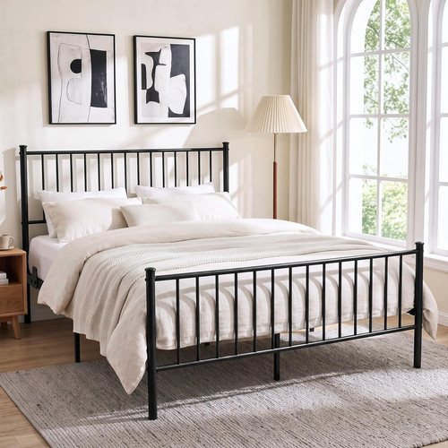 Double bed frame metal 4ft6 - bed,