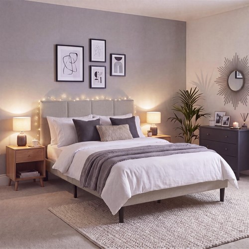 Velmora bed frame linen - velmora,