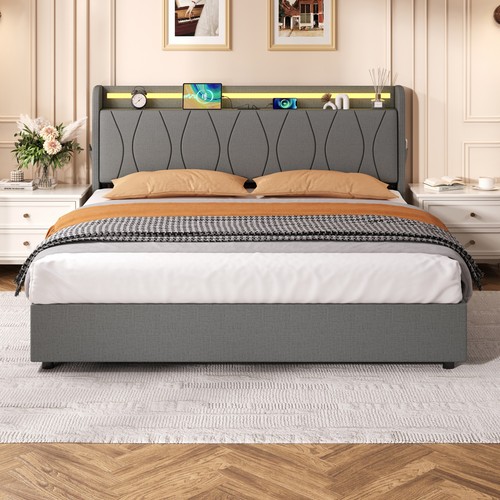 Upholstered ottoman bed - ottoman, frame