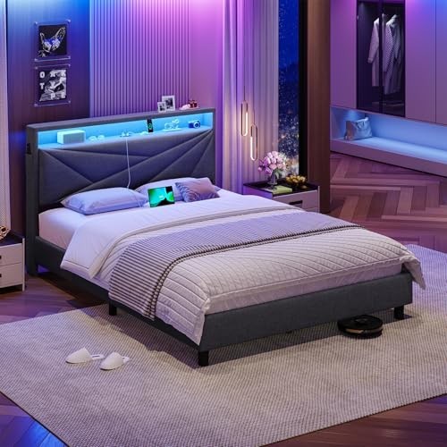 Double bed frame upholstered - double,