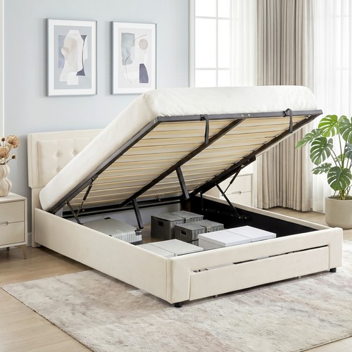Homcom 4ft6 double bed - homcom,