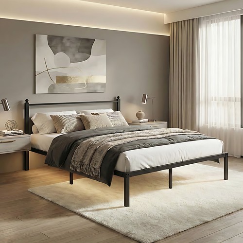 Heavy duty metal platform bed - heavy-duty,