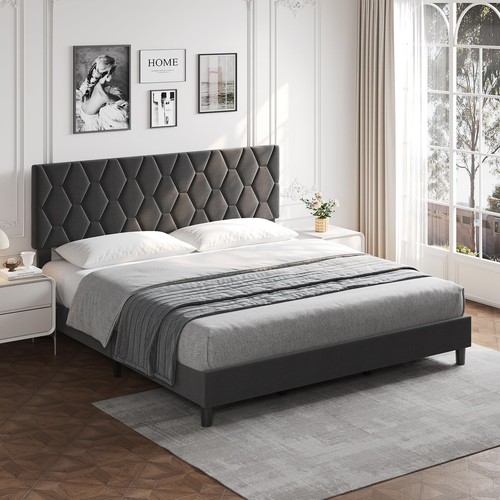 King double platform bed - platform, frame