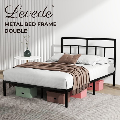 Levede double bed frame - levede, metal