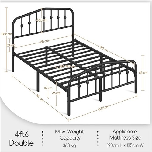 Double metal platform - metal, bed