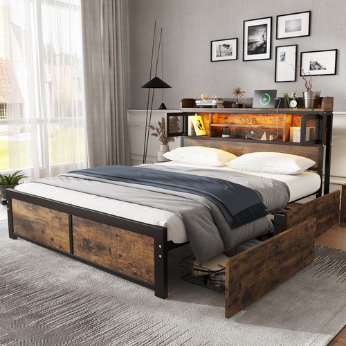 Double metal bed frame - double,