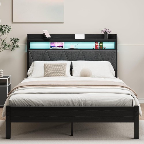Double bed frame - frame, grey