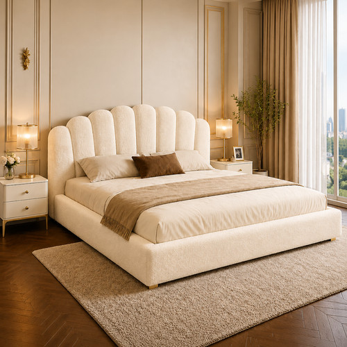 Teddy fabric bed - fabric, 48"