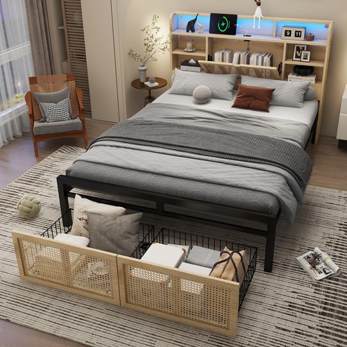 Double bed frame with - frame,