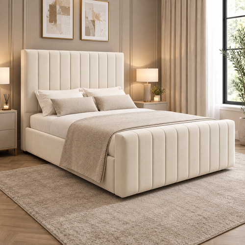 Luxury line panel bed - line,