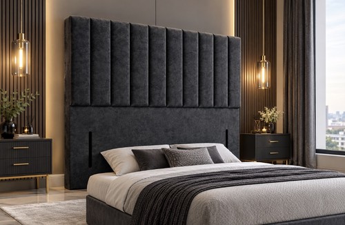 Plush velvet bed - bed, frame