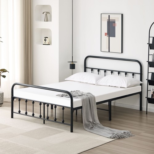 Metal bed frame - with, headboard