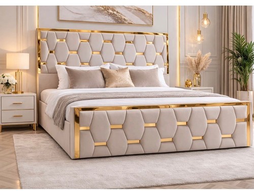Luxury gold trim upholstered - gold,