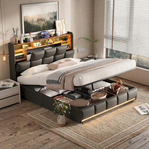 4ft6 double ottoman bed - ottoman,