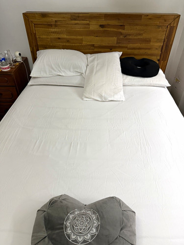 Wood king bed frame - frame, panel