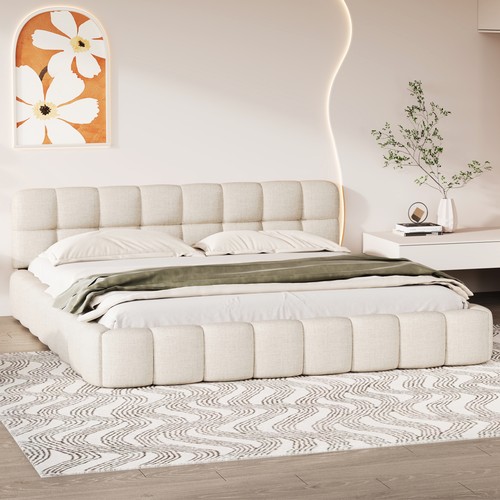 Bubble upholstered double bed - upholstered,