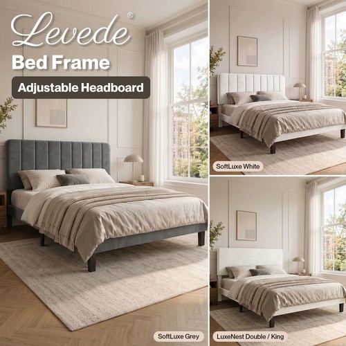 Levede bed frame velvet - bed,