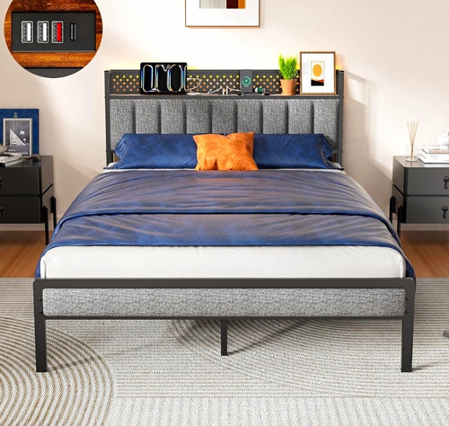 Double metal bed - double, with