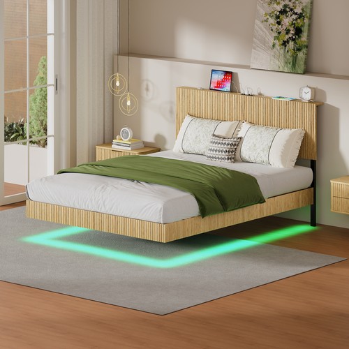4ft6 floating double bed frame - floating,