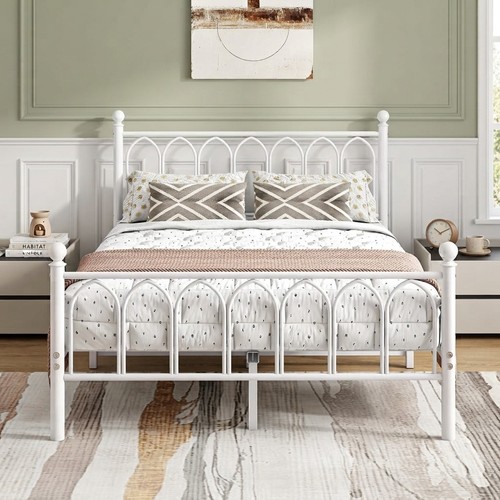 Stylish double metal bed - metal,