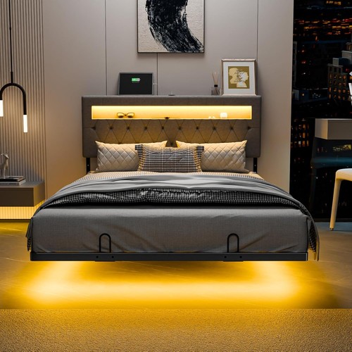 4ft6 floating double bed - floating,
