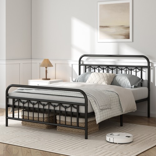 Metal bed frame headboard - frame, w/headboard