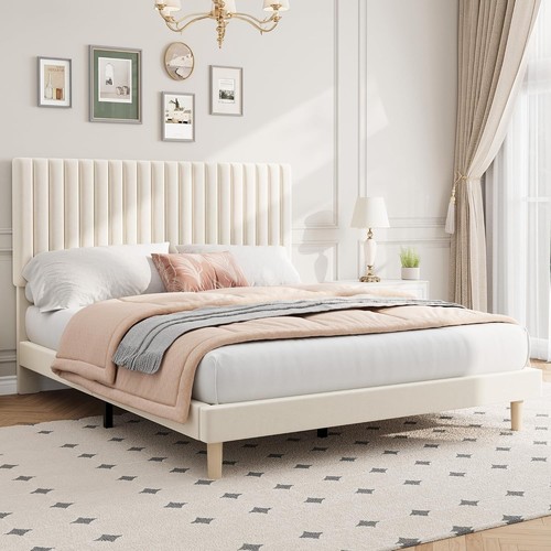 Double bed frame with - bed,