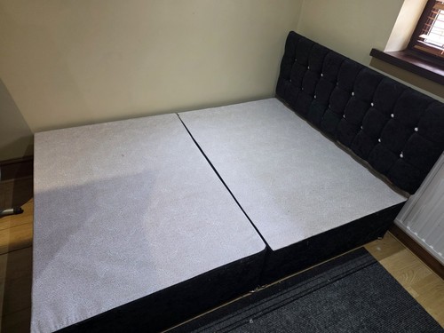 Black double bed - double,