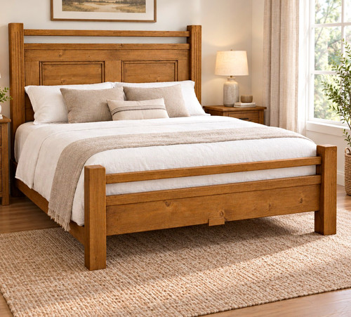 Brown wooden double - wooden,