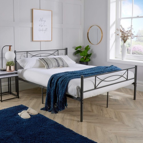 Metal double bed - metal,