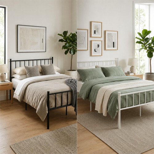 Double metal bed - metal, frame