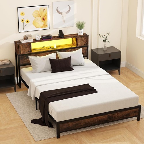 Double metal bed frame - double, with