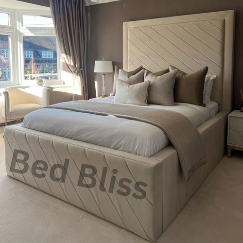 Modern velvet bed - , frame