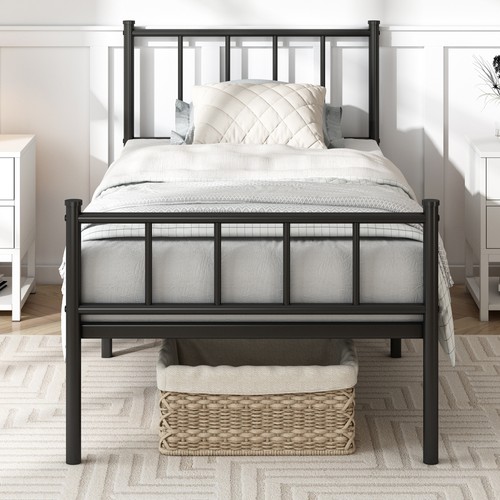 Metal bed frame headboard - bed, w/headboard