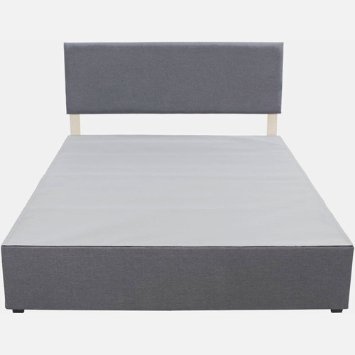Grey upholstered fabric double - grey,